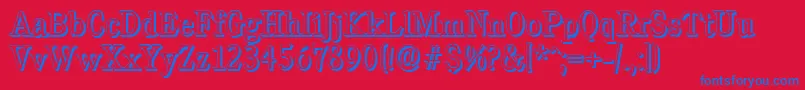 CalgaryshadowLightRegular Font – Blue Fonts on Red Background