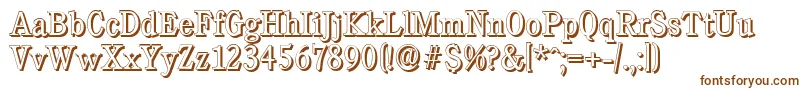 CalgaryshadowLightRegular Font – Brown Fonts on White Background