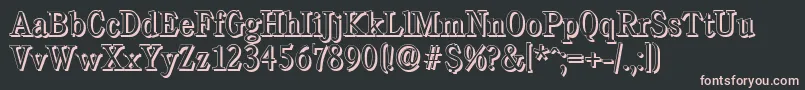 CalgaryshadowLightRegular Font – Pink Fonts on Black Background