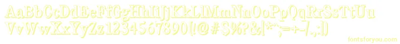 CalgaryshadowLightRegular Font – Yellow Fonts on White Background