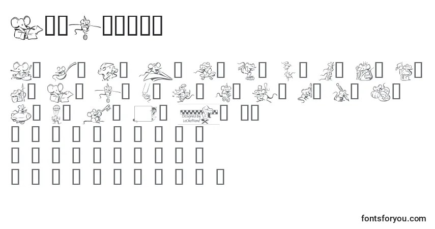 Czcionka LcrMeeses – alfabet, cyfry, specjalne znaki