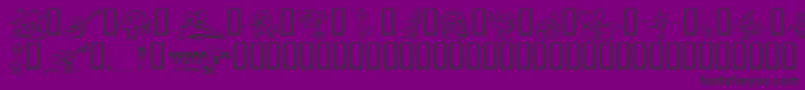 LcrMeeses Font – Black Fonts on Purple Background