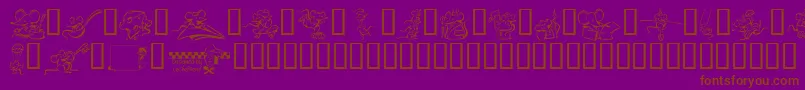 LcrMeeses Font – Brown Fonts on Purple Background