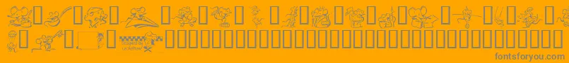 LcrMeeses Font – Gray Fonts on Orange Background