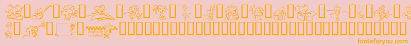 LcrMeeses Font – Orange Fonts on Pink Background