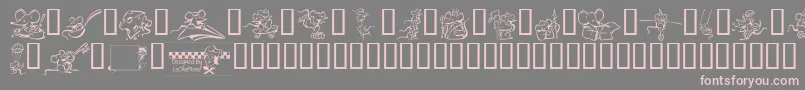 LcrMeeses Font – Pink Fonts on Gray Background