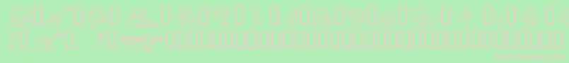 LcrMeeses Font – Pink Fonts on Green Background