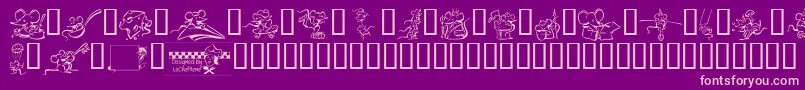 LcrMeeses Font – Pink Fonts on Purple Background