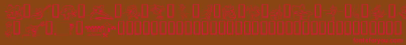 LcrMeeses Font – Red Fonts on Brown Background
