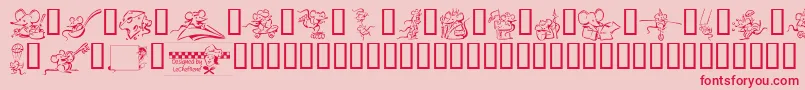 LcrMeeses Font – Red Fonts on Pink Background