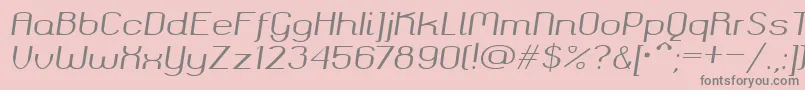 Okolaksregularitalic-Schriftart – Graue Schriften auf rosa Hintergrund