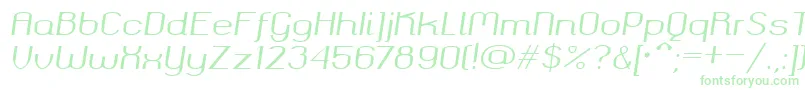 Okolaksregularitalic Font – Green Fonts on White Background