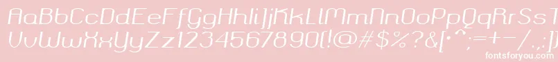 Okolaksregularitalic Font – White Fonts on Pink Background