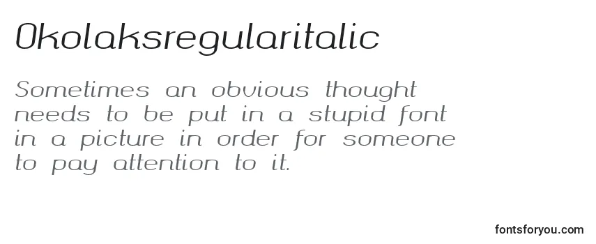 Okolaksregularitalic Font