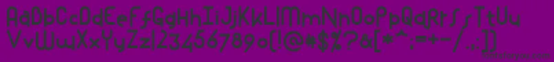 Mostlios-fontti – mustat fontit violetilla taustalla