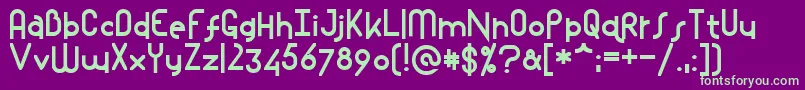 Mostlios Font – Green Fonts on Purple Background