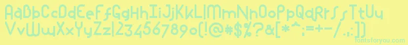 fuente Mostlios – Fuentes Verdes Sobre Fondo Amarillo