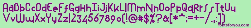 Mostlios-Schriftart – Violette Schriften auf grünem Hintergrund