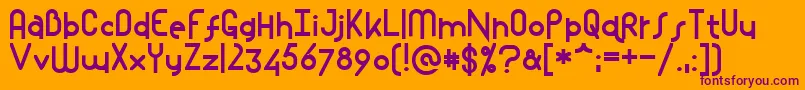 Mostlios Font – Purple Fonts on Orange Background