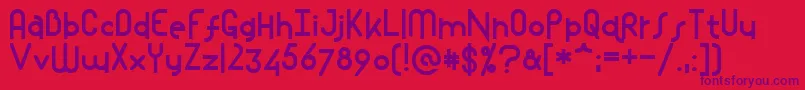 Mostlios-Schriftart – Violette Schriften auf rotem Hintergrund