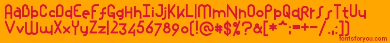 Mostlios Font – Red Fonts on Orange Background
