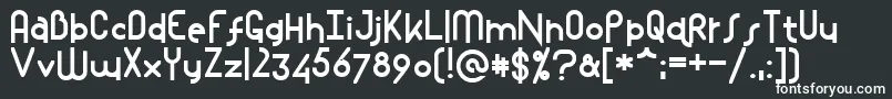 Шрифт Mostlios – белые шрифты на чёрном фоне