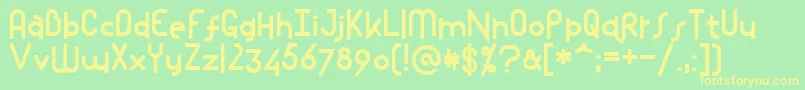 Mostlios Font – Yellow Fonts on Green Background