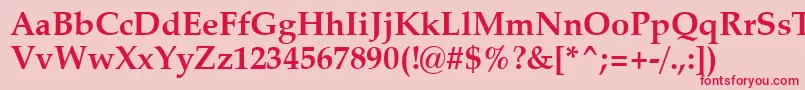 ZapfCalligraphic801BoldSwa Font – Red Fonts on Pink Background
