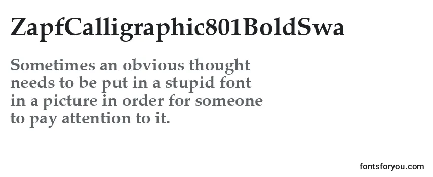 ZapfCalligraphic801BoldSwa Font