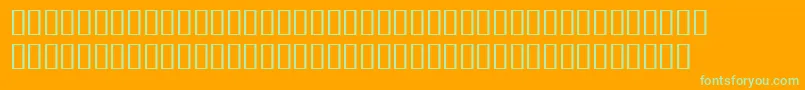 BulmerMtRegularExpert-Schriftart – Grüne Schriften auf orangefarbenem Hintergrund