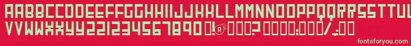 Cherb Font – Green Fonts on Red Background
