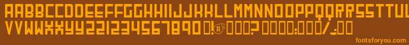 Cherb Font – Orange Fonts on Brown Background