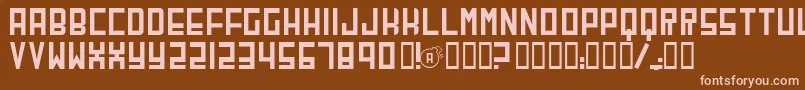 Cherb Font – Pink Fonts on Brown Background