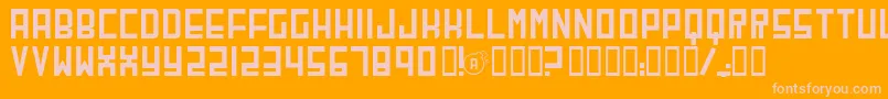 Cherb Font – Pink Fonts on Orange Background