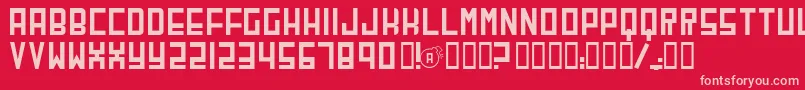 Cherb Font – Pink Fonts on Red Background