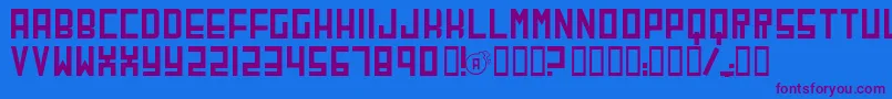 Cherb Font – Purple Fonts on Blue Background
