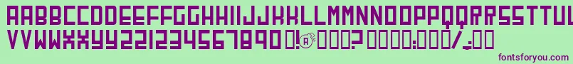 Cherb Font – Purple Fonts on Green Background
