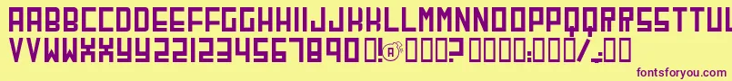 Cherb Font – Purple Fonts on Yellow Background