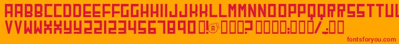 Cherb Font – Red Fonts on Orange Background