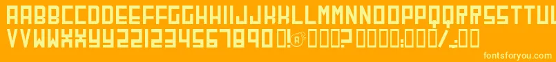 Cherb Font – Yellow Fonts on Orange Background