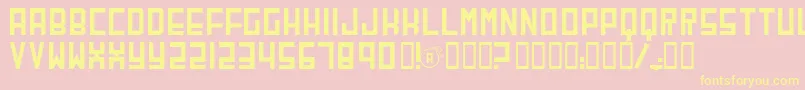 Cherb Font – Yellow Fonts on Pink Background