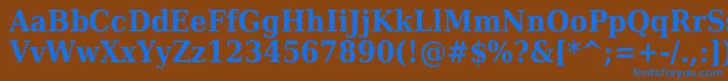 DejavuSerifCondensedBold Font – Blue Fonts on Brown Background