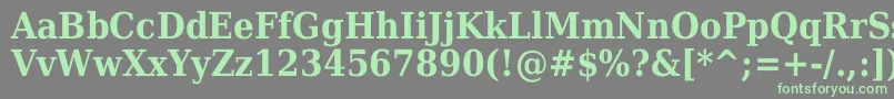 fuente DejavuSerifCondensedBold – Fuentes Verdes Sobre Fondo Gris