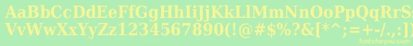 DejavuSerifCondensedBold Font – Yellow Fonts on Green Background