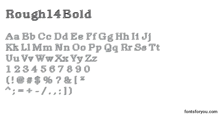 Шрифт Rough14Bold – алфавит, цифры, специальные символы