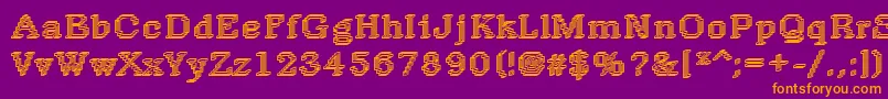 Rough14Bold Font – Orange Fonts on Purple Background