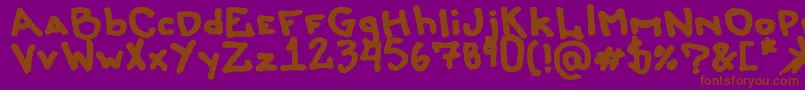 Liersonmattenhauer Font – Brown Fonts on Purple Background