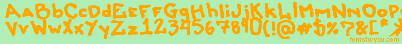 Liersonmattenhauer Font – Orange Fonts on Green Background