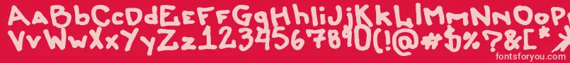 Liersonmattenhauer Font – Pink Fonts on Red Background