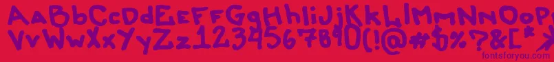 Liersonmattenhauer Font – Purple Fonts on Red Background